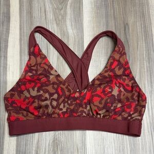 Aerie Stylish Women's Red and Brown Sports Bra size small